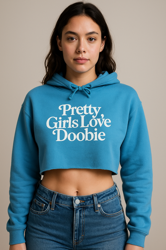 Pretty Girls Love Doobie Cropped Hoodie