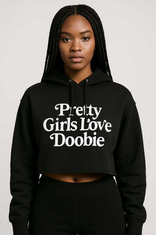 Pretty Girls Love Doobie Cropped Hoodie